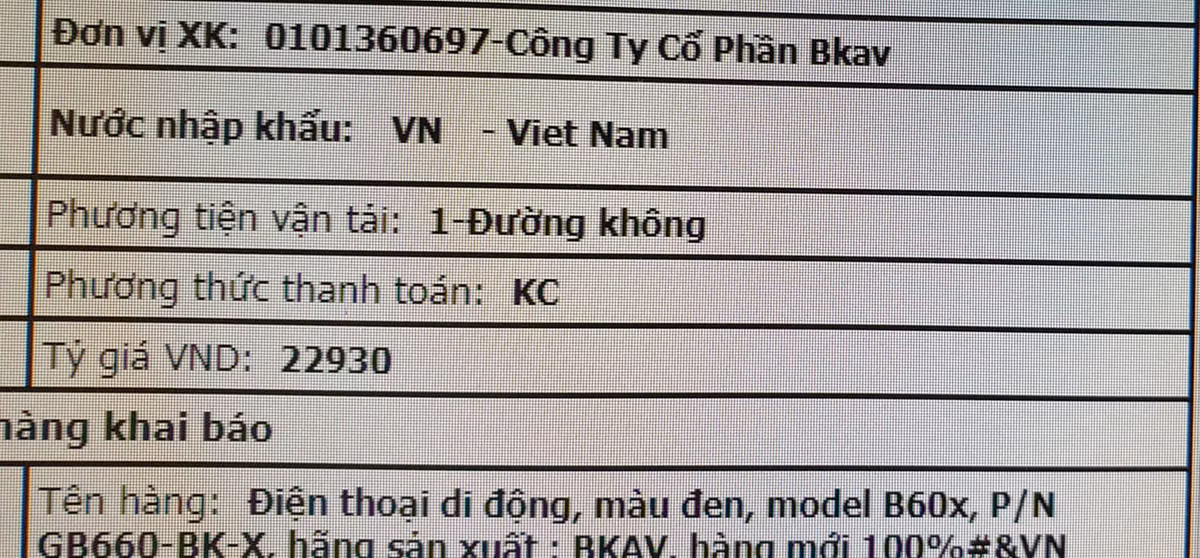  Bphone B40 và B60 hiện là 2 mẫu smartphone của BKAV gây chú ý sau khi CEO của Bkav thông tin về việc xuất khẩu lô Bphone đầu tiên đi châu Âu. Đỗ Thị Thu Hằng, Giám đốc Truyền thông Tập đoàn Công nghệ Bkav khẳng định đơn hàng đầu tiên đã được xuất sang Châu Âu.