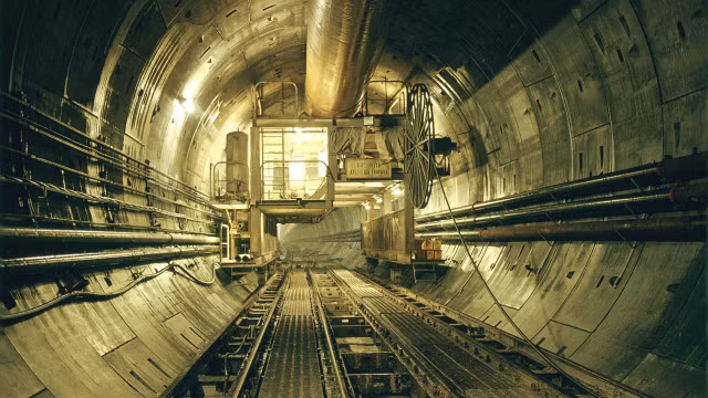 Đường hầm eo biển Manche, còn được gọi là Chunnel, dài 50,49 km và nối Folkestone của Anh, với Coquelles của Pháp. Ảnh: @Bouygues Construction.
