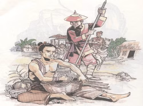 Hưng Đạo Vương liền trò chuyện hỏi han thấy chàng trai nông dân đối đáp trôi chảy có nghĩa khí biết đây là người tài liền chiêu mộ.