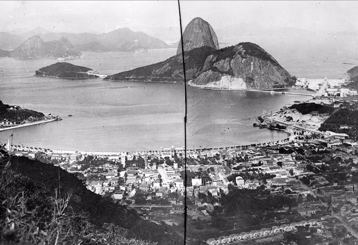 Thành phố Rio de Jainero, Brazil cách đây đúng 100 năm còn rất vắng vẻ và nhỏ bé. Nguồn ảnh: Theatlantic.