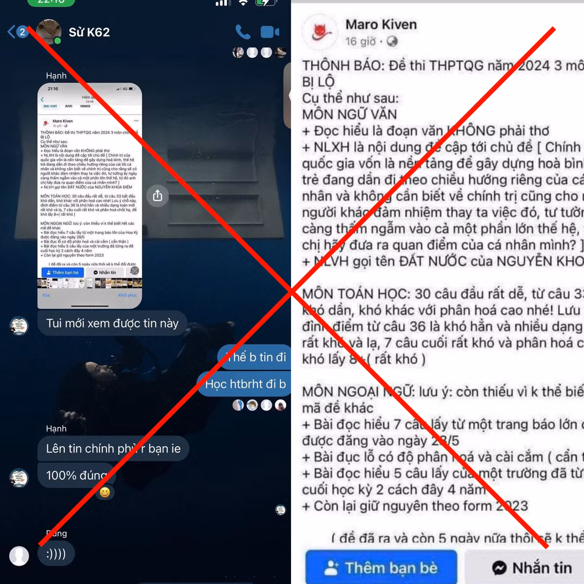 Bộ Công an đang xác minh thông tin “lộ đề thi tốt nghiệp THPT năm 2024“ - Hình 2 Bo Cong an dang xac minh thong tin “lo de thi tot nghiep THPT nam 2024“-Hinh-2