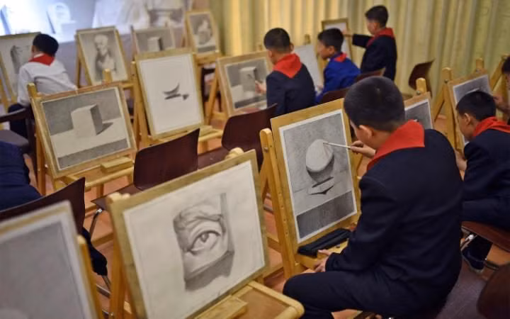 Còn đây là phòng học vẽ.