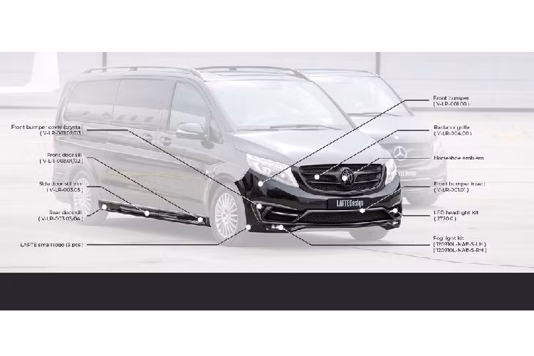 Mặt sau của xe cũng thực sự nổi bật với trung tâm là cụm đèn phanh phong cách F1, bộ cản mới lạ cùng với hệ thống 4 ống xả bằng thép chia đều cho hai bên và dòng chữ ‘Black Crystal’ xuất hiện bên trái tay nắm mở cốp. Mâm xe được trang bị là loại hợp kim đa chấu.