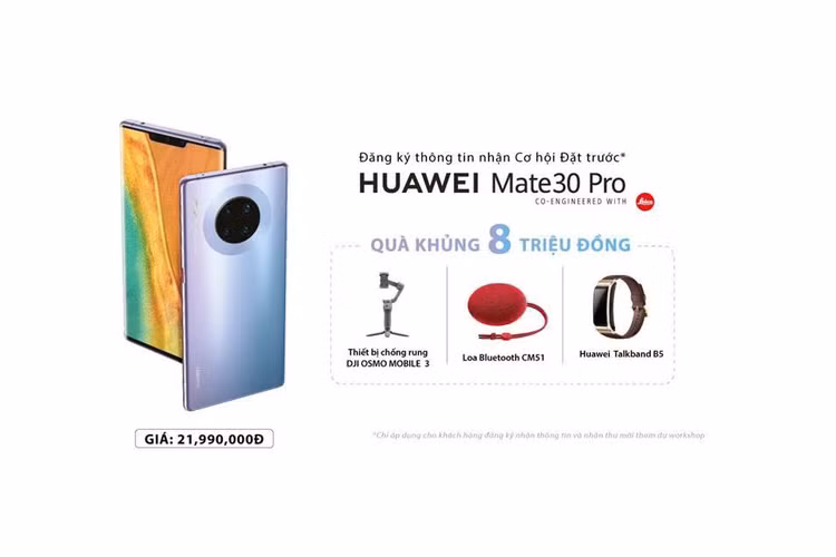 Huawei bán Mate 30 Pro tại Việt Nam: Giá 22 triệu, không có dịch vụ Google Huawei ban Mate 30 Pro tai Viet Nam: Gia 22 trieu, khong co dich vu Google