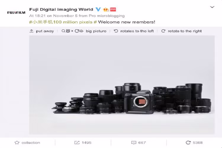 Fujifilm vua ca khia Xiaomi, ngam nhan nhu cam bien 108MP
