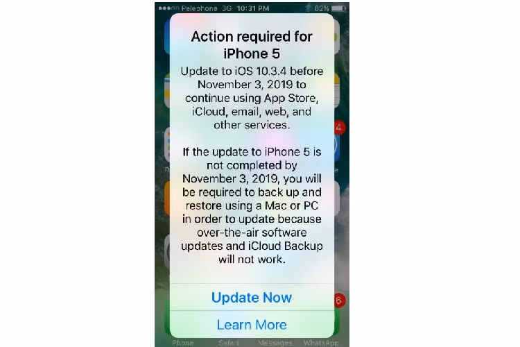 iPhone 5 phải cập nhật iOS 10.3.4 để không thành cục gạch iPhone 5 phai cap nhat iOS 10.3.4 de khong thanh cuc gach