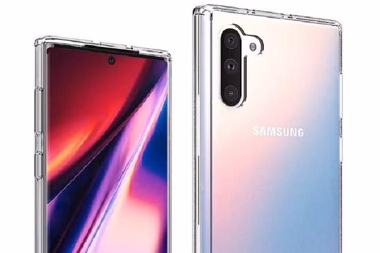 Galaxy Note10 và Note10 Plus có thể sử dụng màn hình Super AMOLED với kích thước lần lượt 6,4 inch và 6,7 inch. Camera selfie được bố trí ở chính giữa, thay vì đặt lệch sang bên phải màn hình như trên thế hệ Galaxy S10.