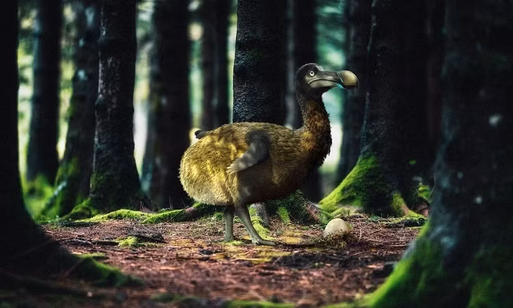 5. Chim Dodo: Loài chim không bay sống trên đảo Mauritius, cao khoảng 1 mét. Chúng tuyệt chủng vào cuối thế kỷ 17 do sự phá hoại của con người và sinh vật lạ.