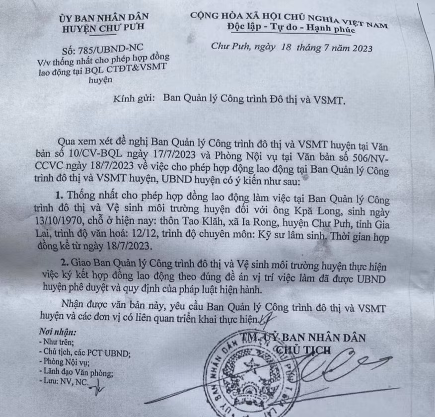Gia Lai: Ong Kpa Long da duoc bo tri cong viec moi-Hinh-2