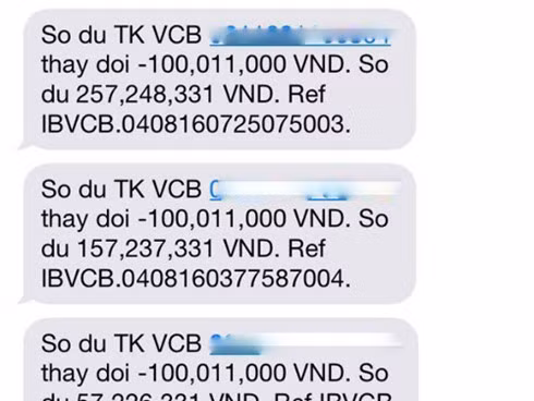 Tài khoản của chị Hương liên tiếp bị trừ tiền dù chị không thực hiện giao dịch. Ảnh: VOV.