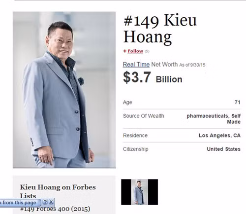 Bạn trai mới của Ngọc Trinh được Forbes vinh danh. Ảnh: Giadinhvietnam.