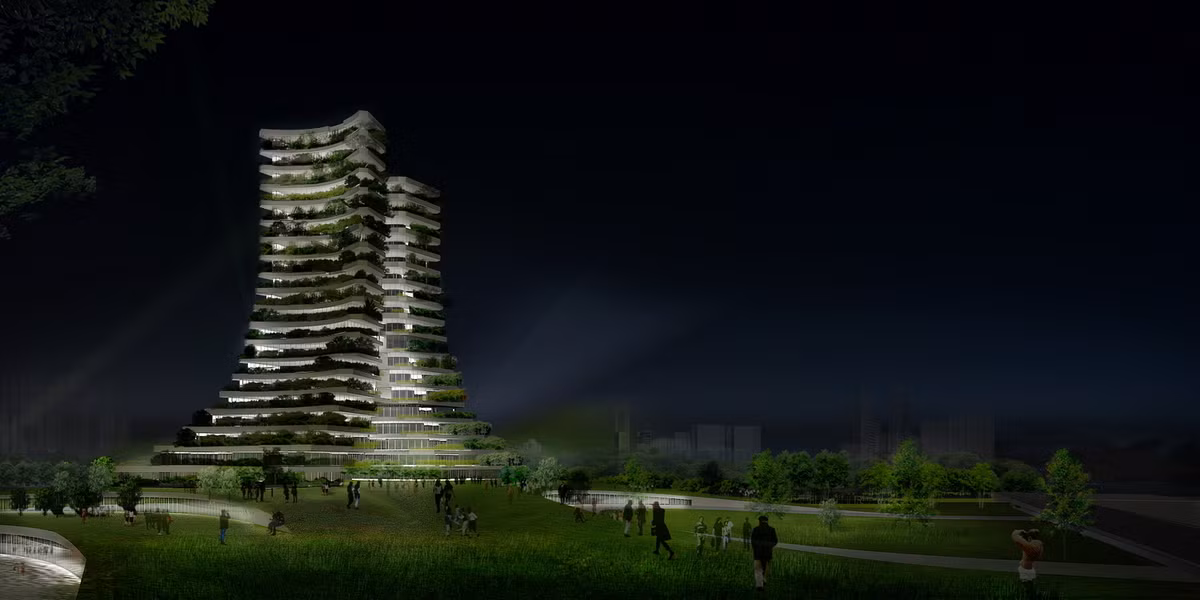 Một tầng quan sát được thiết kế trên tầng cao nhất để cho phép người dân của thành phố để chiêm ngưỡng khung cảnh trung tâm đô thị và công viên xung quanh từ đây.
