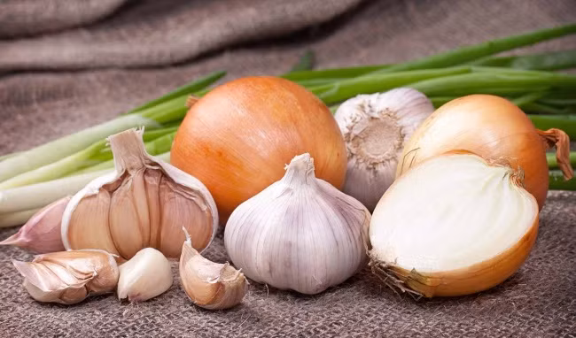 Hành và tỏi là hai loại gia vị vô cùng quen thuộc trong bữa ăn của người Việt Nam nhưng ít ai biết rằng chúng có khả năng ngăn ngừa ung thư vòm họng. Ảnh: healthplus.