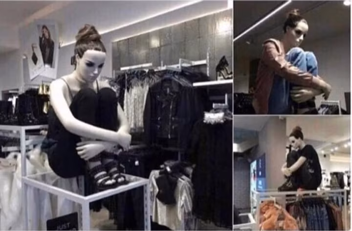 Chưa biết có đem lại lợi nhuận cho chủ hiệu hay không, nhưng chắc chắn các anh chị ấy đã thắng giải “Ma nơ canh của năm” rồi nhé.