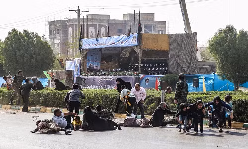 Lo thu pham xa sung kinh hoang trong le dieu binh o Iran?