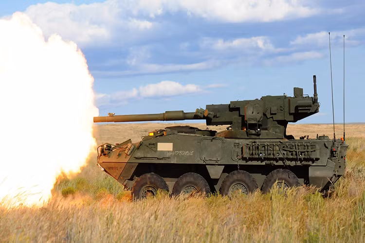 M-1128 MGS có trọng lượng 18,77 tấn; lắp động cơ Caterpillar C7 350 mã lực cho tốc độ tối đa 100 km/h, giáp xe chịu được súng máy hạng nặng 14,5 mm. Nguồn ảnh: reddit