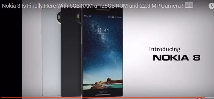HMD Global - công ty sở hữu quyền khai thác thương hiệu Nokia - vẫn chưa cung cấp thêm thông tin về phân khúc di động cũng như tầm giá của Nokia 8. Nguồn ảnh: Phonearena, Youtube.