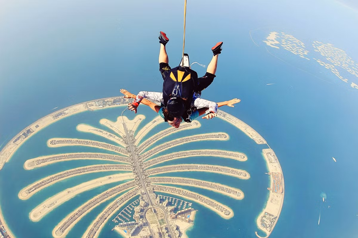Trên đảo nhân tạo Palm Jumeirah có hàng trăm biệt thự, nhiều khách sạn, nhà hàng, trung tâm mua sắm, thể thao, spa, công viên giải trí, bến du thuyền... Nhờ vậy, ngành du lịch ở Dubai phát triển mạnh.