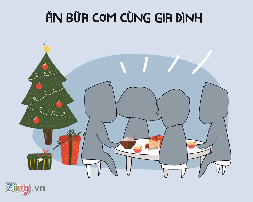 Giáng sinh trong mơ đôi khi chẳng cần tuyết trắng, món quà trong đôi bít tất đỏ hay có "gấu", mà đơn giản là bữa cơm ấm cúng bên gia đình.