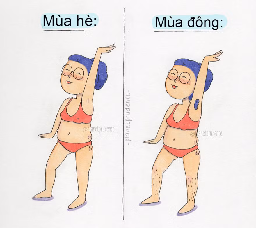 Những lớp quần áo dày cộm vào mùa đông là một trong những nguyên nhân khiến phái đẹp lười dọn dẹp đám "vi-ô-lông" thường xuyên như mùa hè.