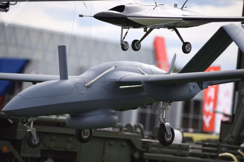 Khí cụ bay không người lái (UAV) "Korsar" tại Diễn đàn Kỹ thuật-Quân sự Quốc tế "Army-2019". Nguồn ảnh: Sputnik.