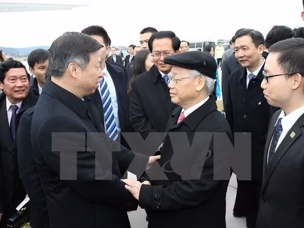 Tong Bi thu Nguyen Phu Trong ket thuc chuyen tham Trung Quoc