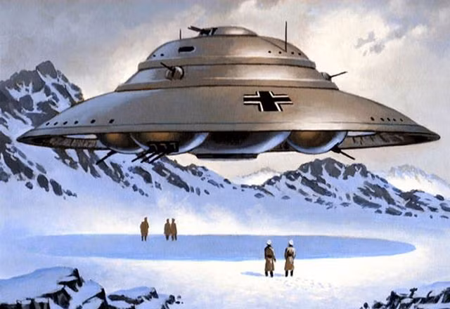 Đĩa bay là một trong những vũ khí bí bí mật của trùm phát xít Hitler được cho là được phát triển nhằm đánh bại quân đồng minh.