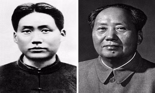 Nhà lãnh đạo Trung Quốc Mao Trạch Đông đã có sự thay đổi lớn về ngoại hình so với thời trẻ.
