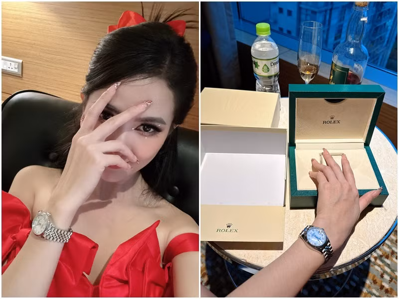 Phan Thị Mơ khoe mua đồng hồ hàng hiệu.