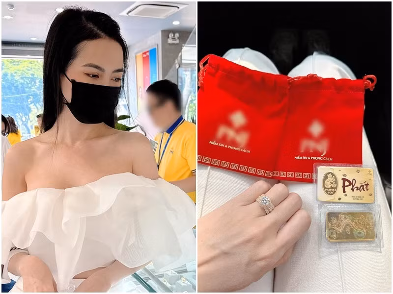 Cô mua nhẫn kim cương, vàng vào ngày vía Thần tài tháng 1/2023.