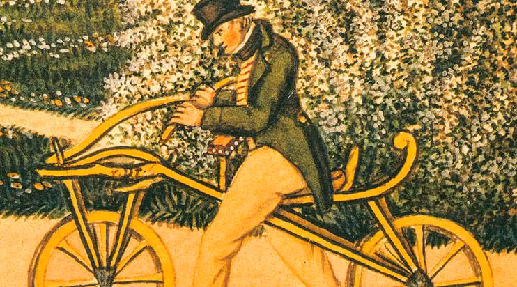 Vào năm 1813, nhà phát minh Drais nảy ra ý tưởng chế tạo một phương tiện dùng sức người để có thể di chuyển nhanh quanh khu vườn hoàng gia.
