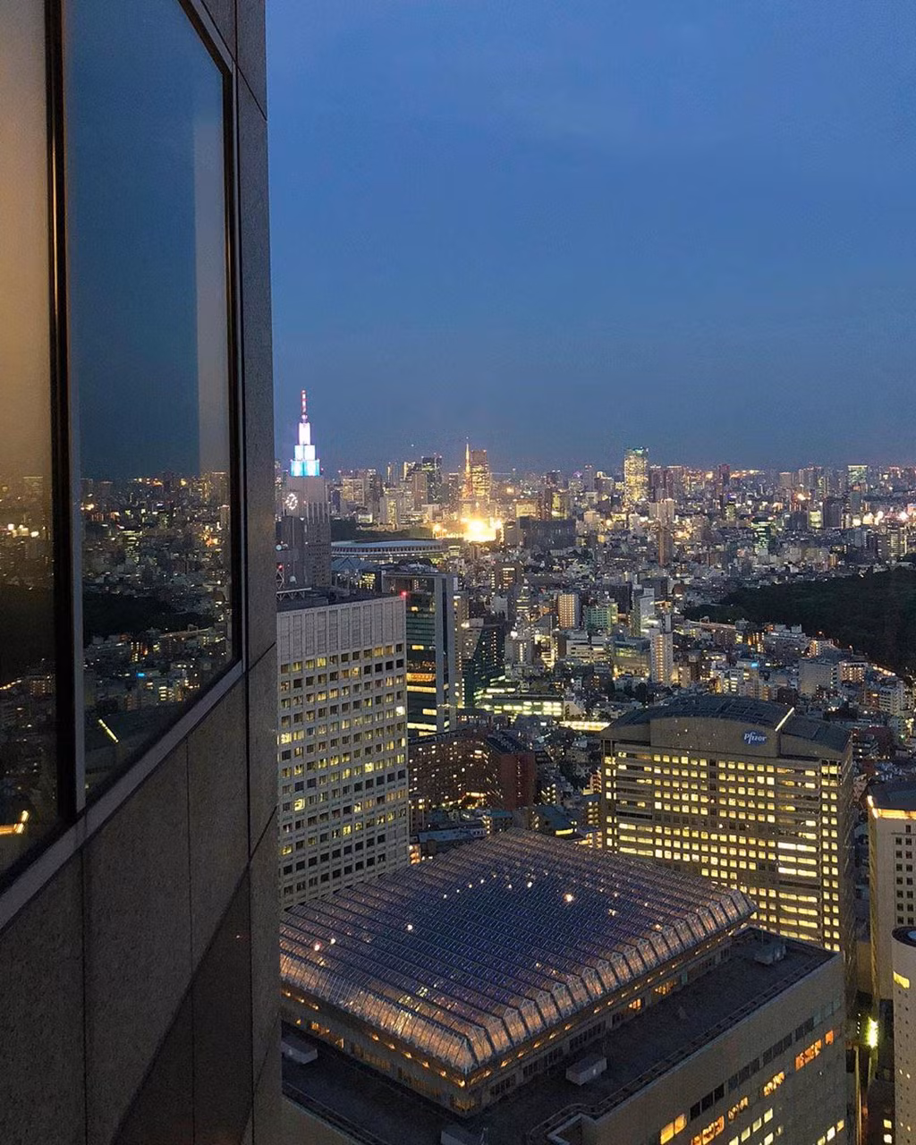 Tòa nhà chính quyền thành phố Tokyo: Shinjuku là nơi bạn có thể chiêm ngưỡng toàn cảnh Tokyo về đêm miễn phí. Tòa nhà chính quyền Tokyo, còn được gọi tắt Tochou, là nơi sở hữu quán cà phê trên cao để bạn có thể vừa nhâm nhi đồ uống vừa ngắm cảnh thành phố lên đèn lung linh. Ảnh: Moonlightt.