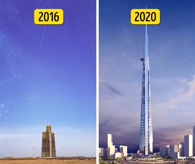 Năm 2020, tòa nhà cao nhất thế giới sẽ hoàn thành. Hiện nay, tòa nhà cao nhất thế giới là Burj Khalifa ở Dubai nhưng kỷ lục này sẽ bị phá vỡ vào năm 2020 khi Tháp Jeddah được hoàn thành ở Saudi Arabia với chiều cao hơn 1.000 mét.