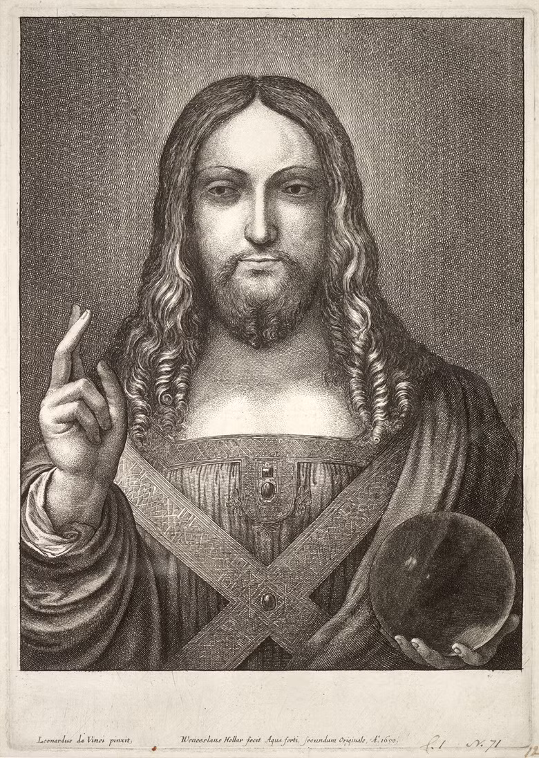 Nghiên cứu viên Matthew cho hay Da Vinci đóng góp khoảng 20% công sức cho bức tranh "Salvator Mundi". Ảnh: Christies.com.