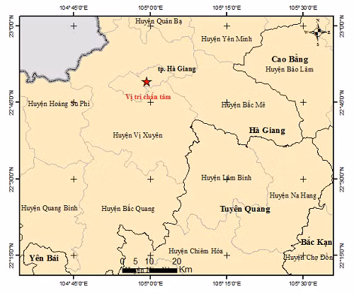 Sáng nay vừa xảy ra động đất 3 độ Richter ở Hà Giang Sang nay vua xay ra dong dat 3 do Richter o Ha Giang