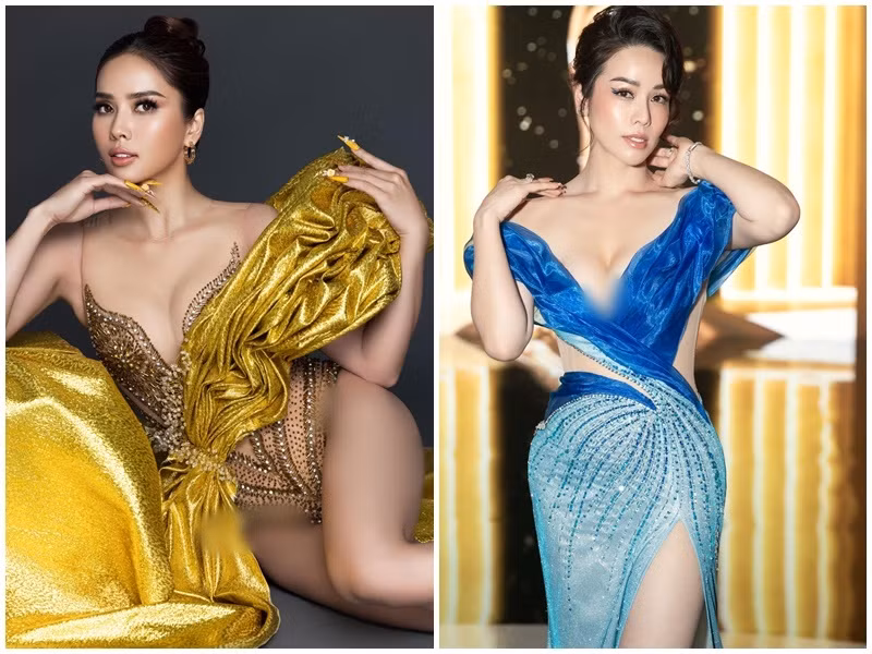 Nhật Kim Anh và Bella Mai đều sở hữu vóc dáng thon gọn, gợi cảm. Ảnh: FB Nhật Kim Anh, Bella Mai.