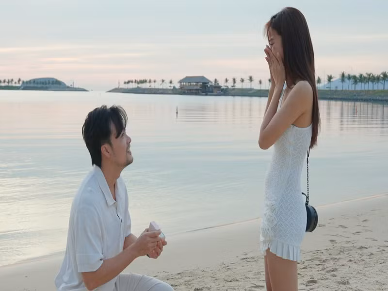 Cặp đôi diễn viên gắn bó được 4 năm. Ảnh: FB Anh Đào.