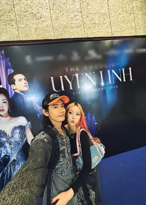 Quang Đăng và Yee Pink sánh đôi tại các sự kiện giải trí. Ảnh: FB Quang Đăng.