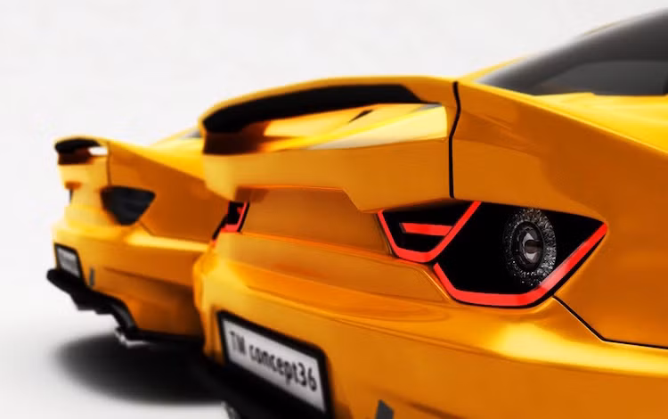 Đèn sau cũng sử dụng các dải LED đỏ độc đáo, trông khá giống với mẫu đèn OLED trên BMW M4 GTS vừa ra mắt.