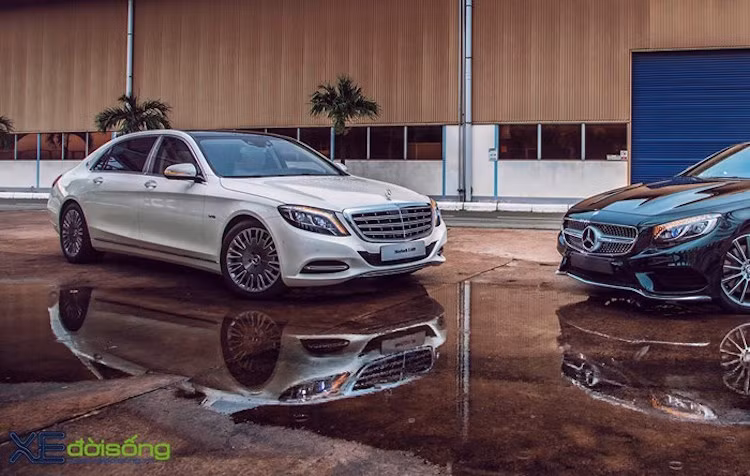 Xe hop tien ty Maybach S600 mau trang dau tien ve Viet Nam