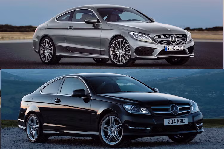 Có thể thấy ngay vẻ đẹp hiện đại và tinh tế của thế hệ Mercedes C-Class Coupe 2016 so với bản cũ.