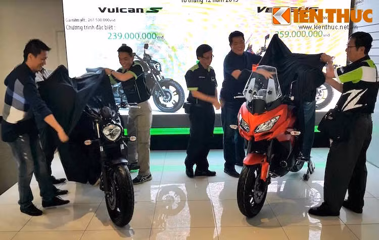 Vào sáng ngày 18/12/2015, Kawasaki Việt Nam đã tổ chức lễ ra mắt chính thức 2 mẫu môtô phân khối lớn cỡ trung là Versys 650 và Vulcan S 650 tại showroom chính hãng MaxMoto tại Thành phố Hồ Chí Minh.