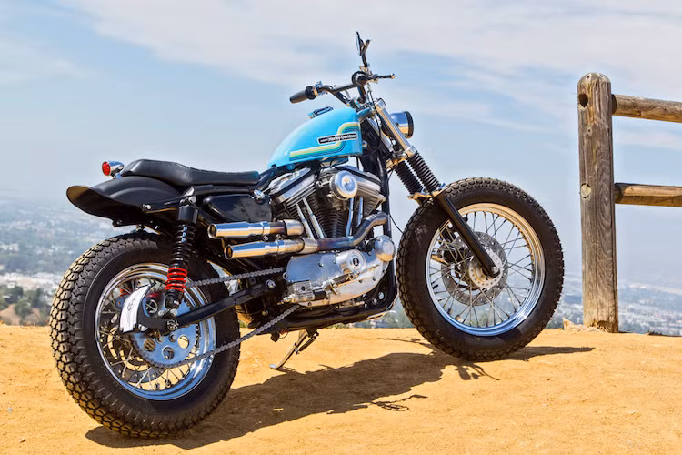Mục tiêu của Clint khi độ chiếc Sportster 883 là tạo ra một chiếc xe hài hoà cho cả 2 mục đích: có khoảng sáng gầm lớn để vượt qua những chướng ngại vật khó khăn nhất nhưng vẫn thoải mái khi chạy trong phố.