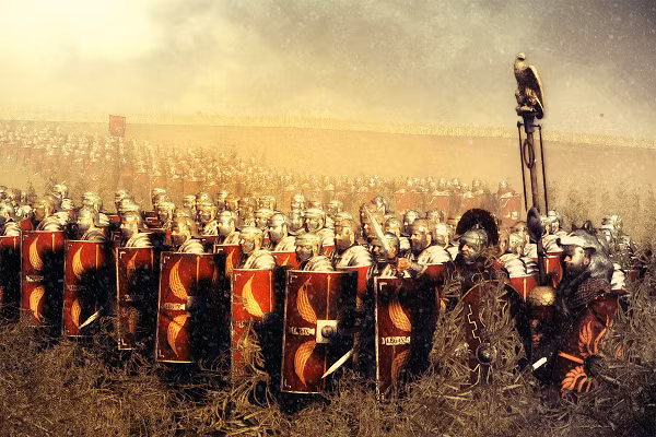 Sau khi một đội quân La Mã kém cỏi của tướng Crassus bị quân Parthians đánh bại, người ta cho rằng một nhóm nhỏ tù binh chiến tranh đã lang thang qua sa mạc và cuối cùng gia nhập vào quân đội của 17 năm sau.