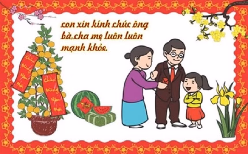 Vi sao co tuc “Mung 1 Tet cha, mung 2 Tet me, mung 3 Tet thay”?