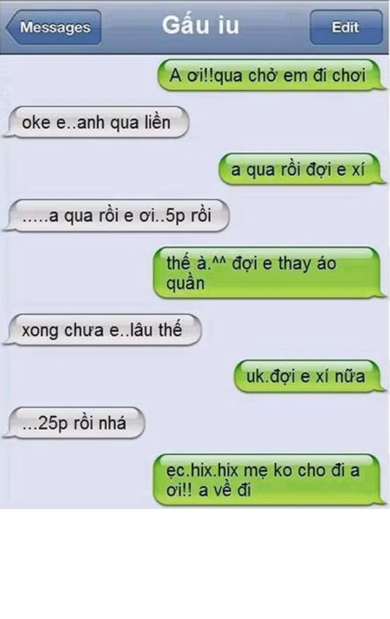 Cũng chính từ những loạt tin nhắn "siêu lầy" của các cặp đôi yêu nhau này đã mang lại cho dân mạng vô vàn những tràng cười thoải mái,