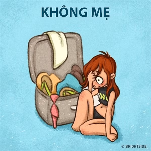 Khi không có mẹ ở bên, các bạn trẻ thường biến va-li trở thành một thứ hỗn độn và thiếu thốn đủ thứ.