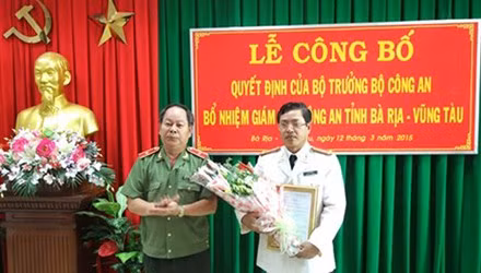 Bo nhiem Giam doc Cong an tinh Ba Ria-Vung Tau
