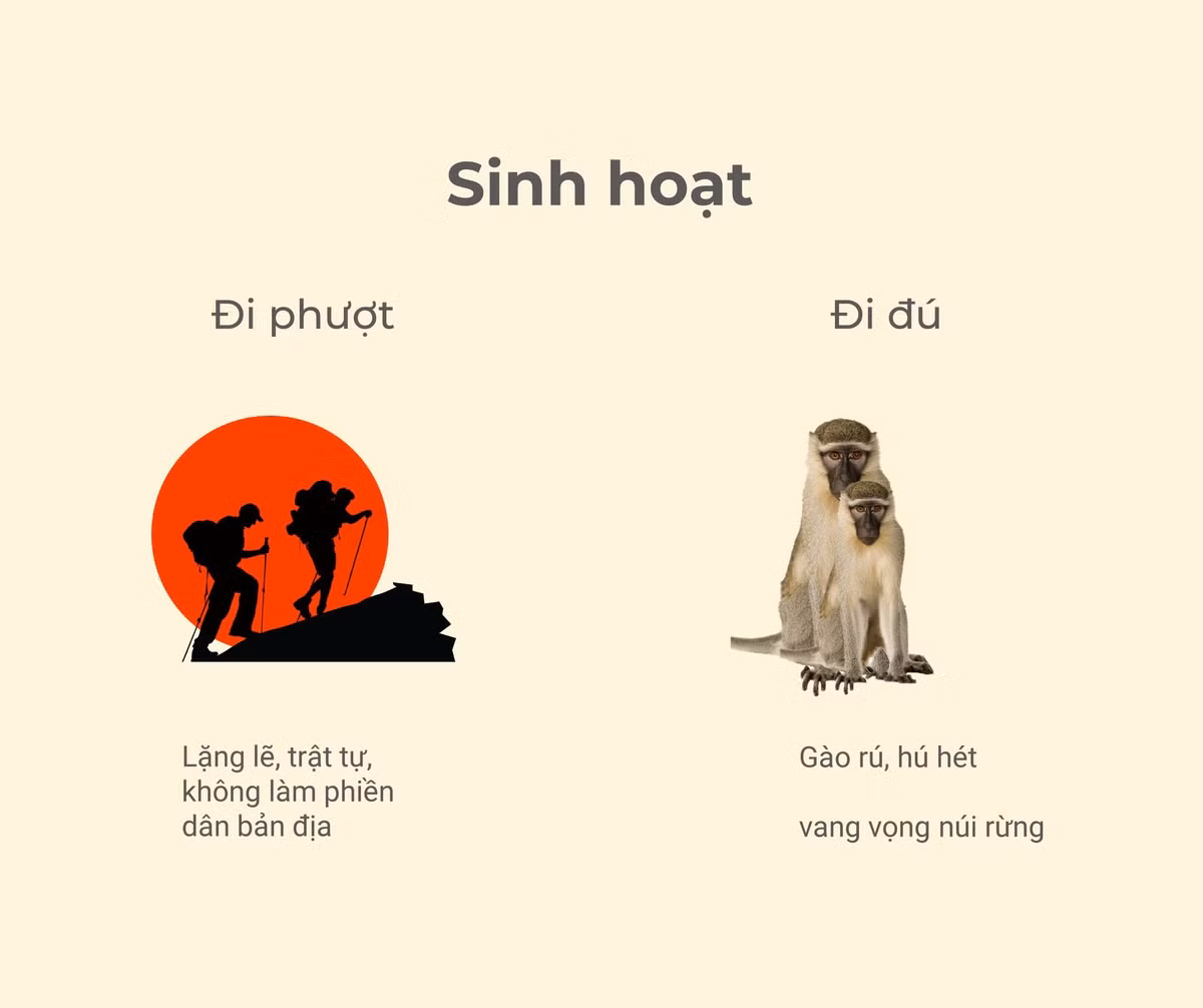 Đi phượt các phượt thủ thường lặng lẽ để tự mình khám phá mọi thứ và trầm tĩnh ngắm nhìn một cách cụ thể. Nhưng với một số bạn trẻ họ khác biệt và thường tạo ra những tiếng ồn gây ảnh hưởng tới người dân bản địa.