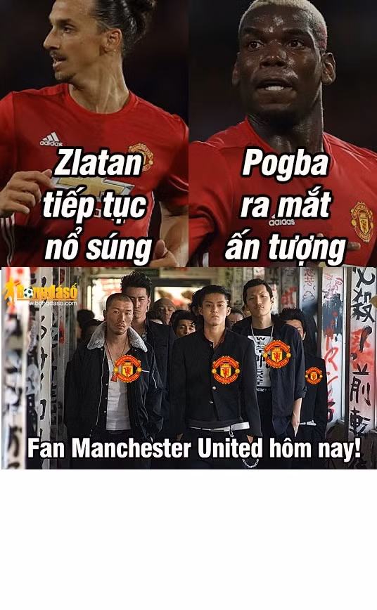Trong trận đấu vừa qua, với sự tỏa sáng của Zlatan Ibrahimovic và sự năng động của Paul Pogba, MU đã có chiến thắng và khuôn mặt ra đường của nhiều fan đội bóng thành Manchester hôm nay ra được được cư dân mạng miêu tả với bức ảnh chế phía trên.